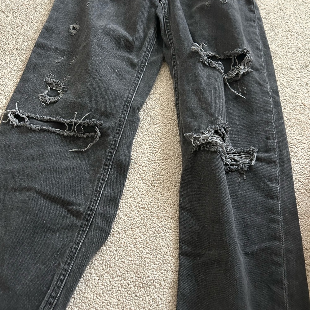 Forever 21 Distressed Raw Hem Black Size 24 Jeans - Picture 6 of 6